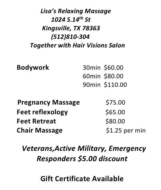 Images Lisa's Relaxing Massage