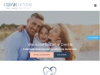 Website Screenshot Cedar Dental - J. Martin, DMD, R. Meleo, DDS and J. Ligums, DMD
