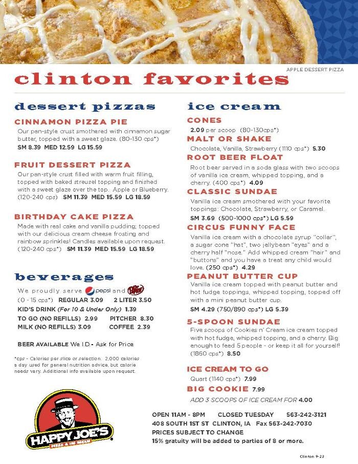 Images Happy Joe's Pizza & Ice Cream - Clinton