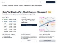 Website Screenshot CoinFlip Bitcoin ATM - Mobil Zoomerz (Kingsport)