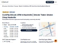 Website Screenshot CoinFlip Bitcoin ATM - Smoke Token Smoke Shop Nashville (Nashville)