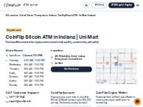 Website Screenshot CoinFlip Bitcoin ATM - Uni Mart (Indiana)
