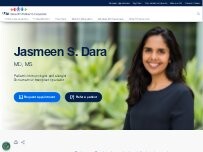 Website Screenshot Dr. Jasmeen S. Dara, MD, MS