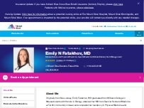 Website Screenshot Emily Fatakhov, MD