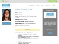 Website Screenshot Carter, Christina J., MD