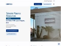 Website Screenshot Grifols Talecris - Plasma Donation Center