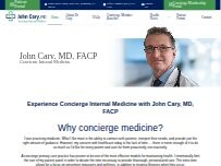 Website Screenshot John Cary, MD Concierge Internal Medicine