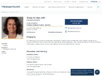 Website Screenshot Tessa M. Hue, MD