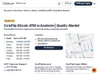 Website Screenshot CoinFlip Bitcoin ATM - Quality Market (Anaheim)