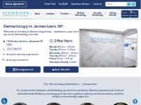 Website Screenshot Schweiger Dermatology Group - Jamestown