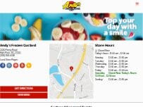 Website Screenshot Andy's Frozen Custard