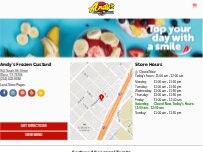 Website Screenshot Andy's Frozen Custard