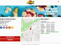 Website Screenshot Andy's Frozen Custard