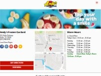 Website Screenshot Andy's Frozen Custard