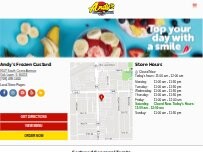 Website Screenshot Andy's Frozen Custard