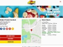 Website Screenshot Andy's Frozen Custard