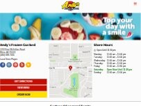 Website Screenshot Andy's Frozen Custard