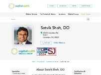 Website Screenshot Satvik Shah, DO