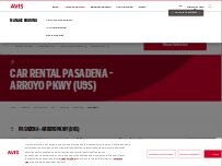Website Screenshot Avis Car Rental