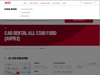 Website Screenshot Avis Car Rental