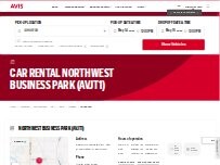 Website Screenshot Avis Car Rental