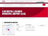 Website Screenshot Avis Car Rental