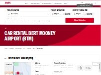 Website Screenshot Avis Car Rental