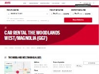 Website Screenshot Avis Car Rental