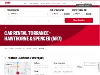 Website Screenshot Avis Car Rental