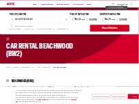 Website Screenshot Avis Car Rental