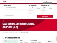 Website Screenshot Avis Car Rental
