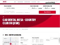Website Screenshot Avis Car Rental