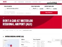 Website Screenshot Avis Car Rental