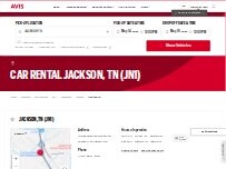 Website Screenshot Avis Car Rental