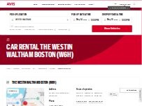 Website Screenshot Avis Car Rental