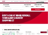 Website Screenshot Avis Car Rental