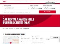 Website Screenshot Avis Car Rental