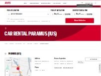 Website Screenshot Avis Car Rental