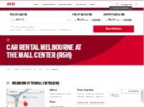 Website Screenshot Avis Car Rental