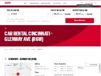 Website Screenshot Avis Car Rental