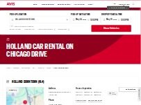 Website Screenshot Avis Car Rental