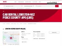 Website Screenshot Avis Car Rental