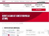 Website Screenshot Avis Car Rental
