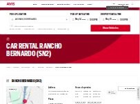 Website Screenshot Avis Car Rental