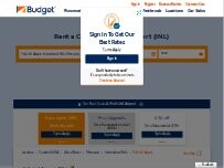 Website Screenshot Budget Car Rental
