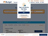 Website Screenshot Budget Car Rental