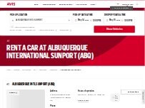 Website Screenshot Avis Car Rental