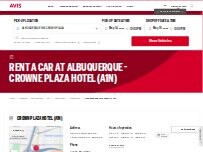 Website Screenshot Avis Car Rental