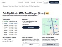 Website Screenshot CoinFlip Bitcoin ATM - Road Ranger (Dixon)