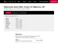 Website Screenshot Fantastic Sams Cut & Color